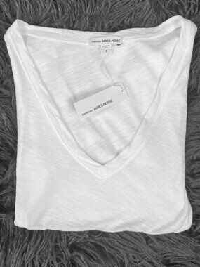 James Perse Sheer Slub V-Neck Tee - NWT